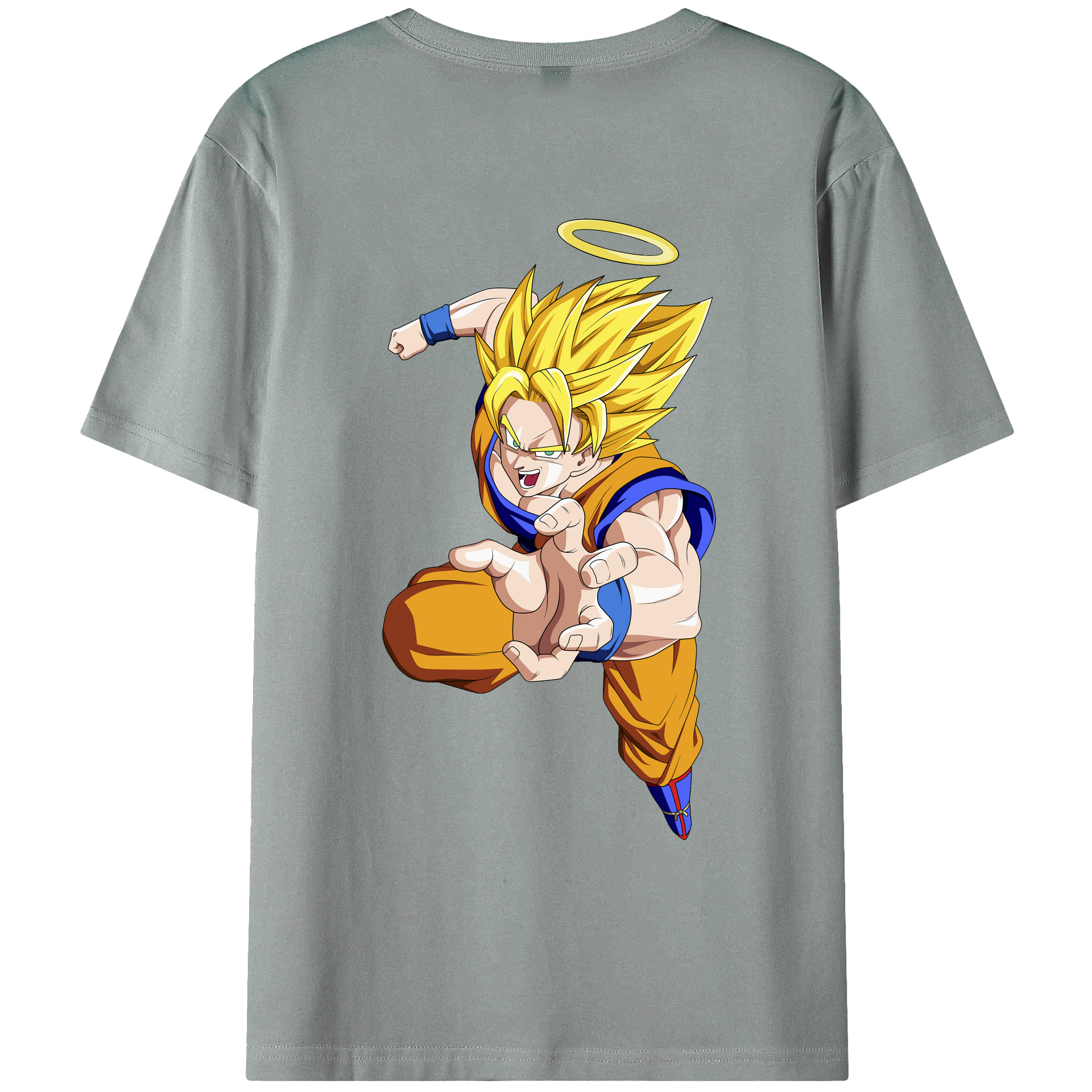 （画像用） ドラゴンボール 孫悟空（そん ごくう）Son Goku カカロット DRAGON BALL Kakarotto 綿100％ メンズ半袖Tシャツ（バックプリント） 通気性